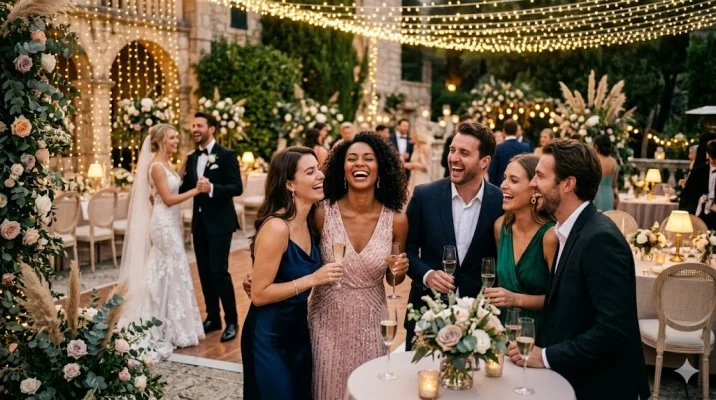 wedding vibes captions for friends