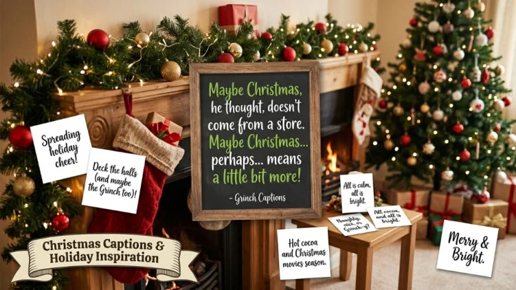 christmas captions (grinch captions included)
