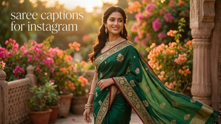 saree captions for instagram